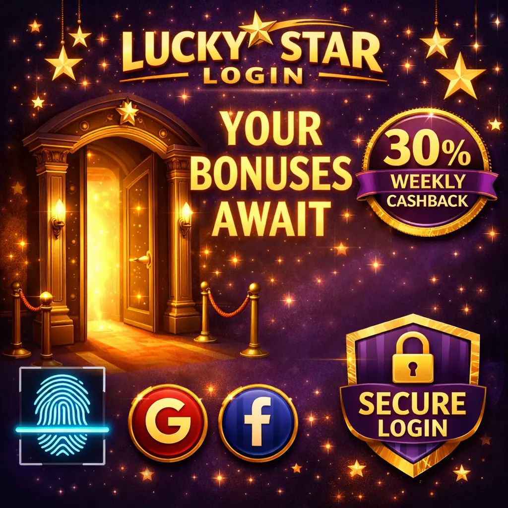 Lucky Star Login - activate bonuses and cashback