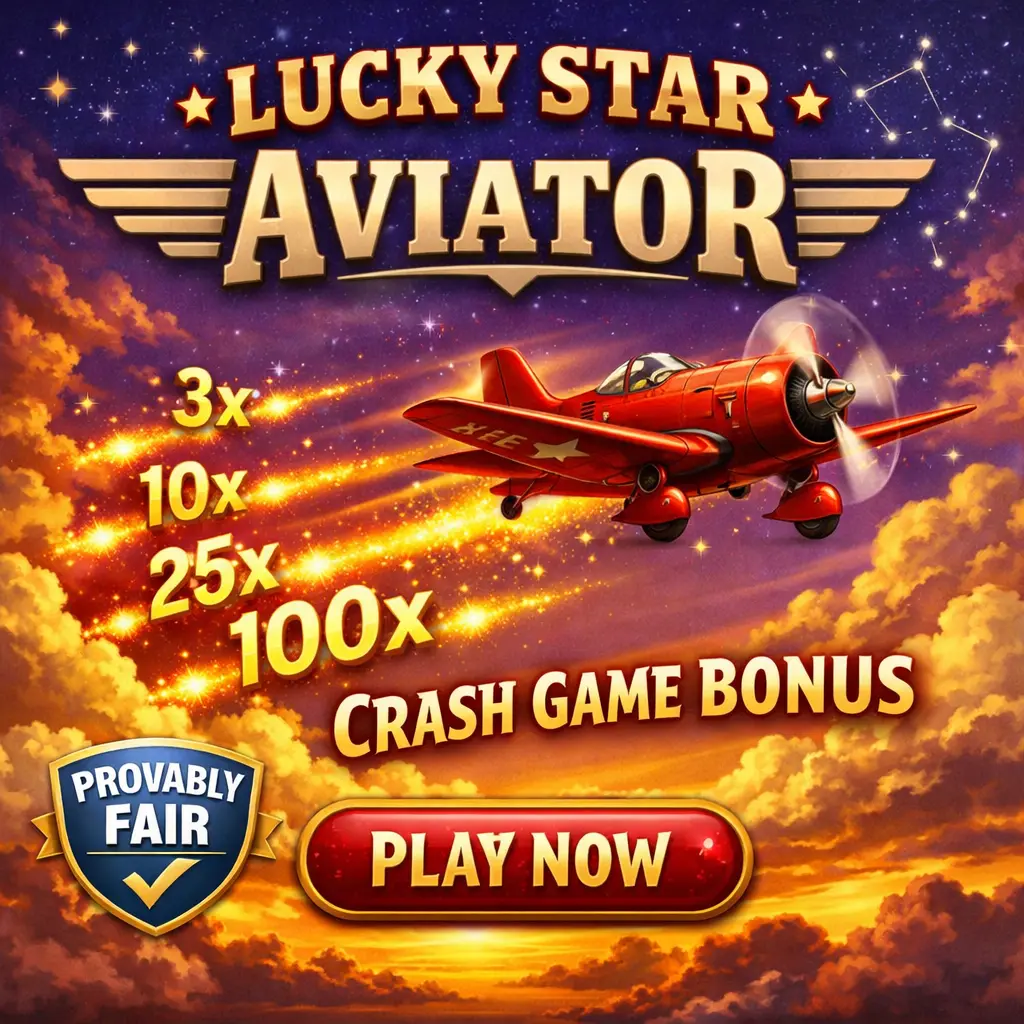 Aviator Lucky Star - play crash game with bonus