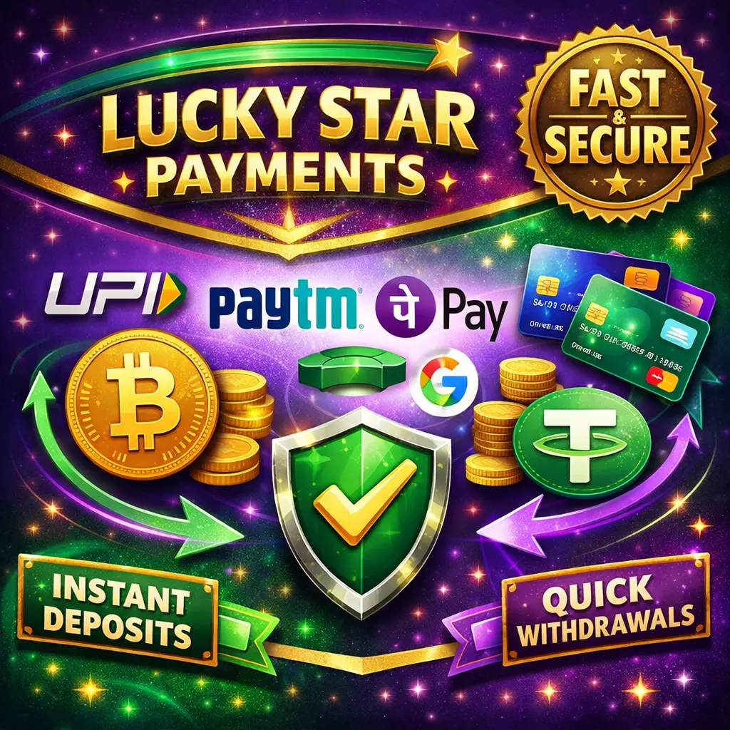 Lucky Star Payments - UPI, Paytm, crypto deposits